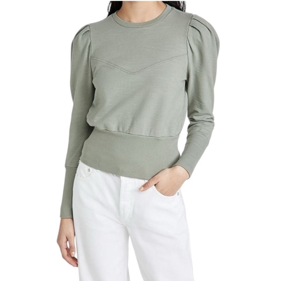 AG Adriano Goldschmied puffsleeve yoke sweatshirt.** Sz XL** - Picture 2 of 16